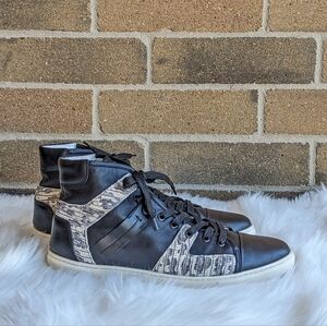 Lanvin Leather High Top Sneakers